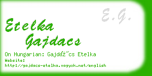 etelka gajdacs business card